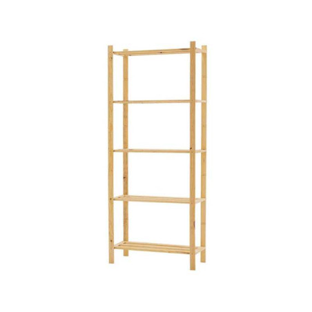  Etagère en pin à 5 tablettes  l 70 x p 30 x h 170 cm  - Sanifer Tamatave