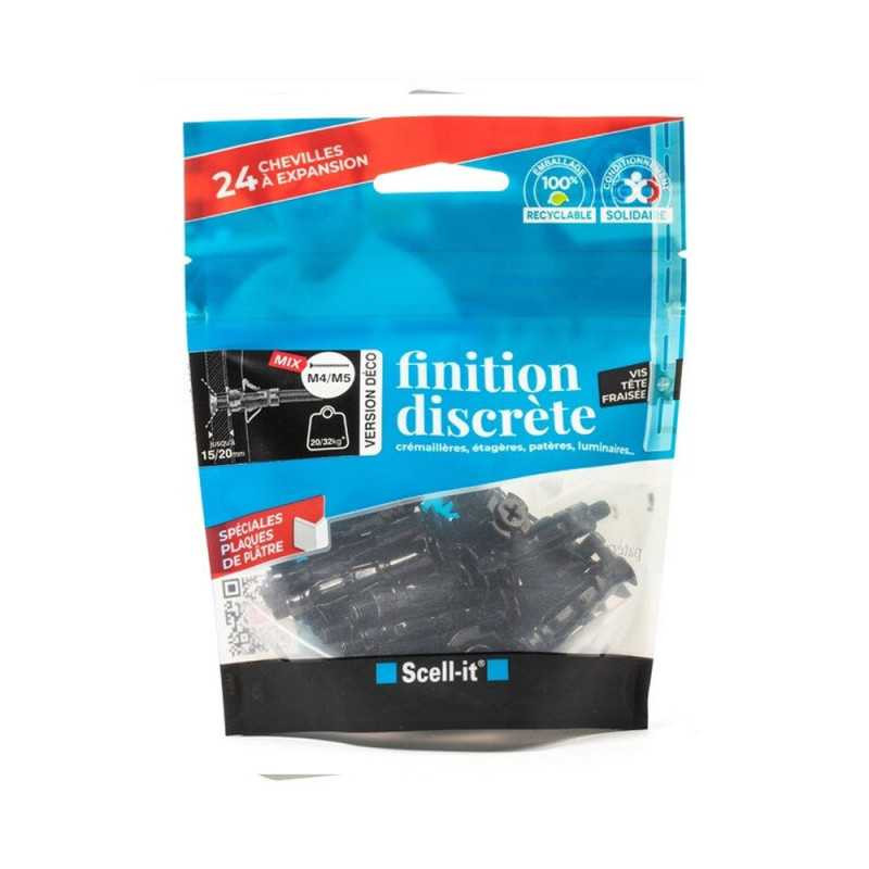  Lot de 24 chevilles et vis à expansion scell-it diamètre 4 et 5 x l 37 mm  - Sanifer Tamatave