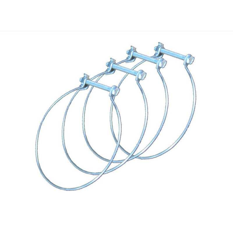  Lot de 4 colliers de fixation acier diamètre  80-80 mm cf80  - Sanifer Tamatave