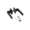  Ensemble de porte sur rosace abby  noir mat sans trou INSPIRE - Sanifer Tamatave