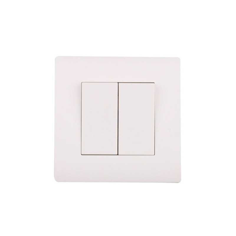 Double interrupteur va-et-vient complet basic blanc  - Sanifer Tamatave