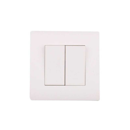 Double interrupteur va-et-vient complet basic blanc  - Sanifer Tamatave