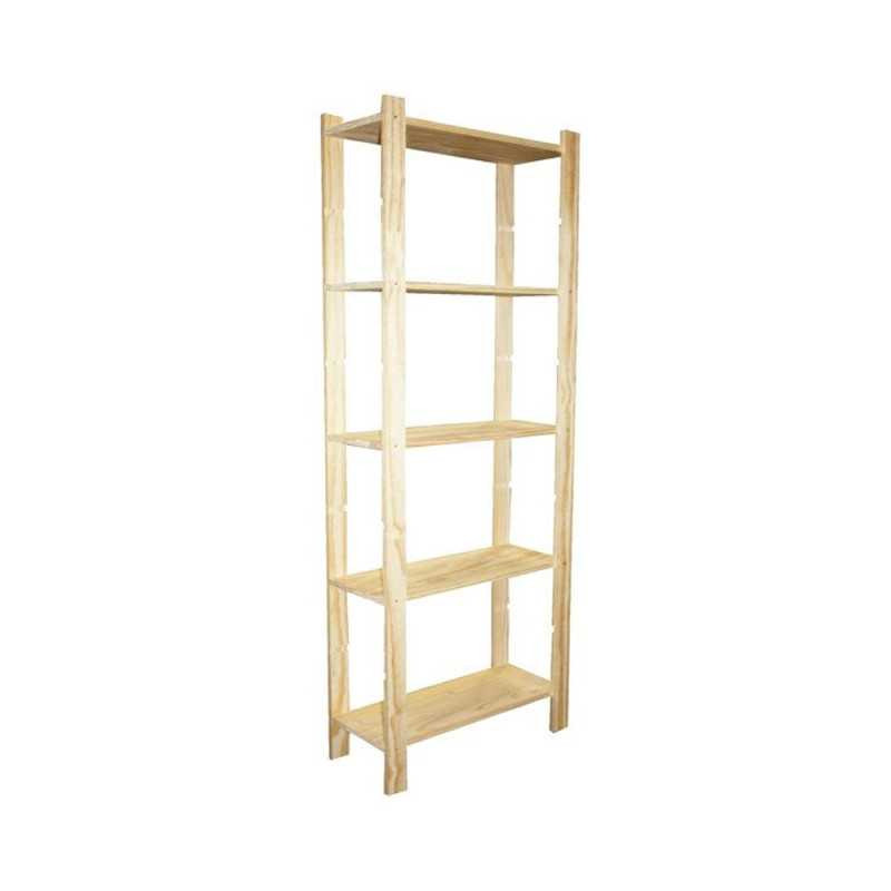  Etagère pin 5 tablettes  l  65 x p  28 x h  170 cm  - Sanifer Tamatave