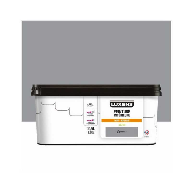  Peinture mur, boiserie granit 3 satin LUXENS Interieure 2.5l LUXENS - Sanifer Tamatave