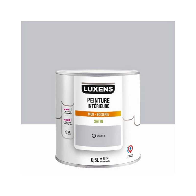  Peinture mur, boiserie granit 5 satin LUXENS Interieure 0.5l LUXENS - Sanifer Tamatave