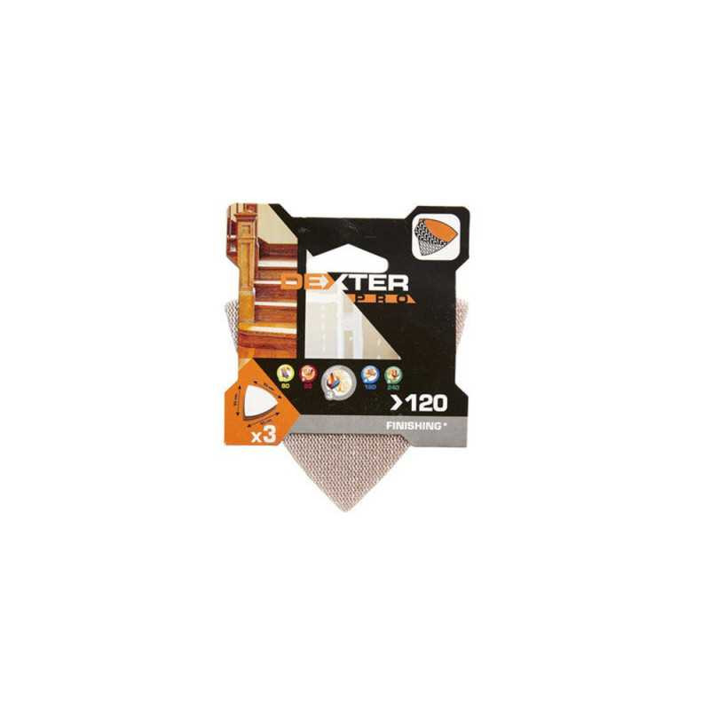  Lot de 3 patins abrasifs pro 93x93 mm grains 120 DEXTER PRO - Sanifer Tamatave