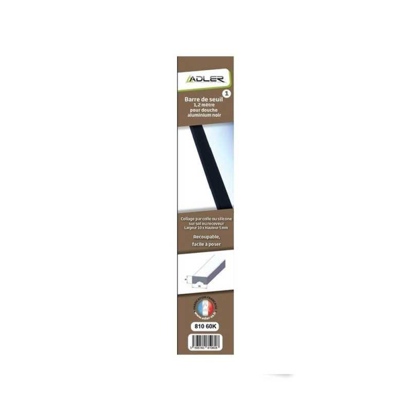  Barre de seuil pour porte de douche noir mat 120 cm  - Sanifer Tamatave
