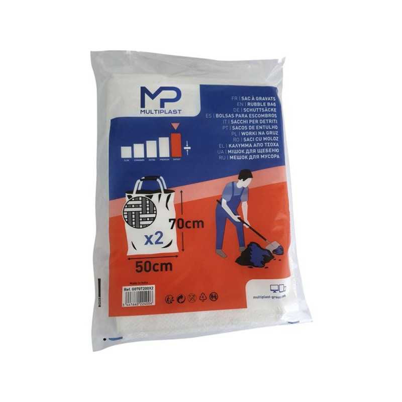  Sac à gravats multiplast h 70 x l 50 cm 80l blanc  - Sanifer Tamatave