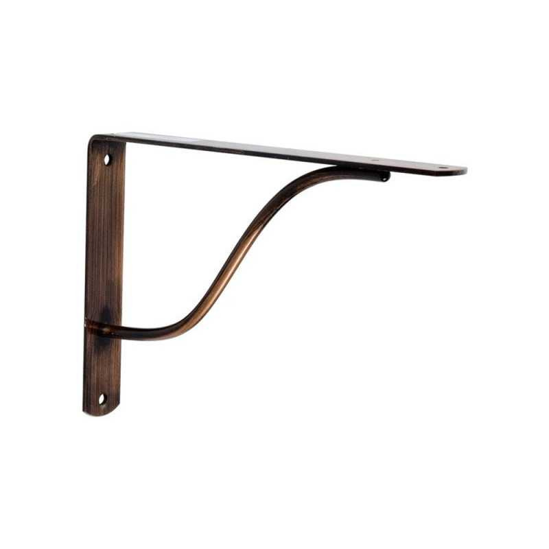  Equerre curva acier cuivré marron h 17 x p 24 cm  - Sanifer Tamatave