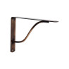  Equerre curva acier cuivré marron h 17 x p 24 cm  - Sanifer Tamatave
