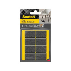  Lot de 8 patins feutre adhésif 35 x 24 mm gris SCOTCH - Sanifer Tamatave