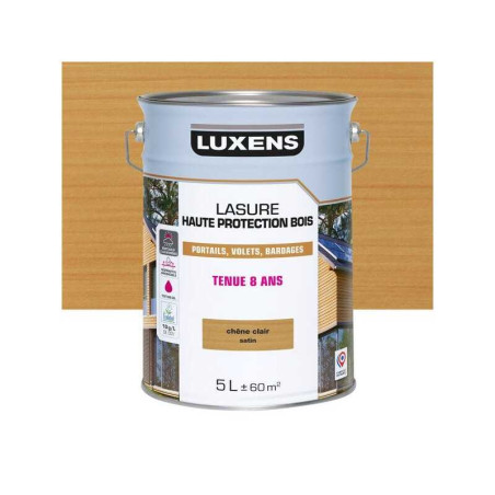  Lasure luxens 8 ans chêne clair satiné 5 litres LUXENS - Sanifer Tamatave