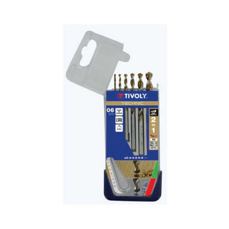  Coffret de 6 foret technic multi-matériau 10 80447 diamètre 4-5-6-8-10 mm TIVOLY - Sanifer Tamatave