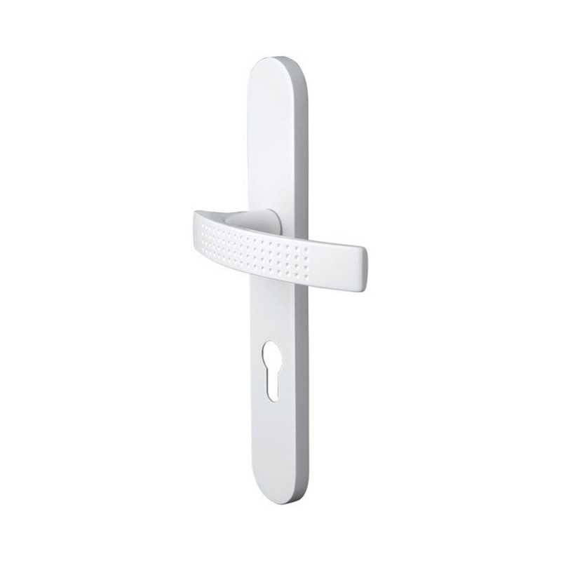  Poignée de porte louna trou de cylindre aluminium entraxe 195 mm  - Sanifer Tamatave