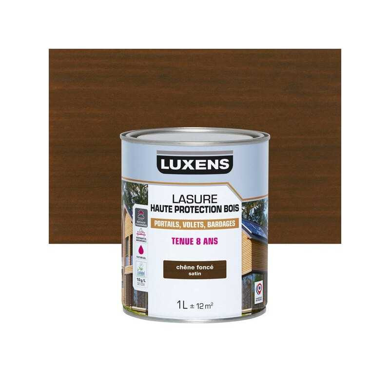  Lasure luxens 8 ans chêne foncé satiné 1 litre LUXENS - Sanifer Tamatave