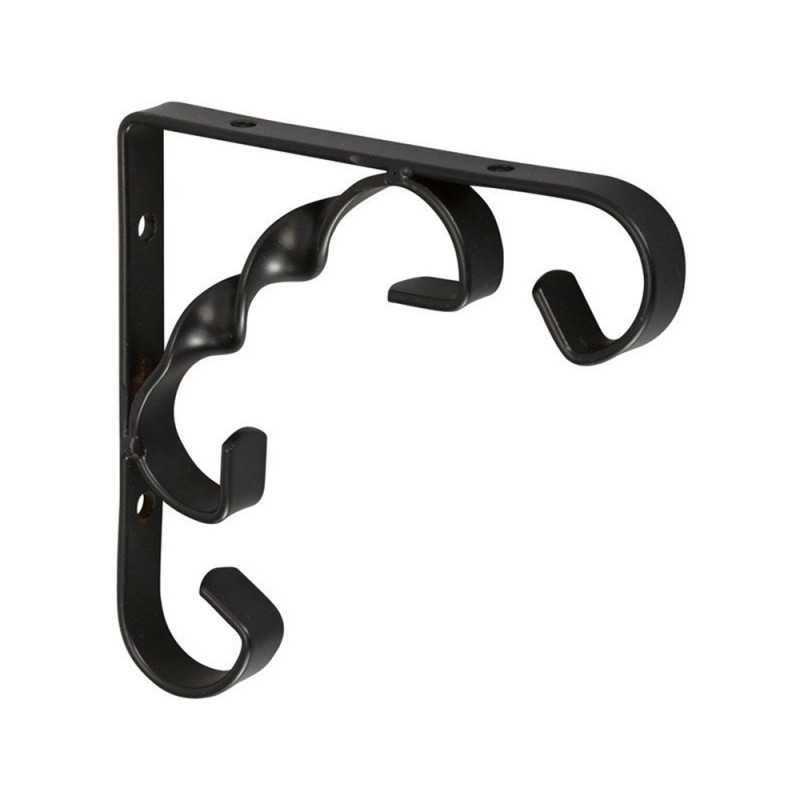  Equerre rétro acier epoxy noir h 10 x p 10 cm  - Sanifer Tamatave