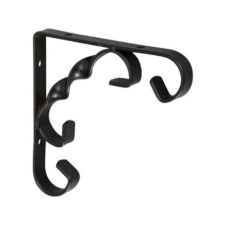  Equerre rétro acier epoxy noir h 10 x p 10 cm  - Sanifer Tamatave