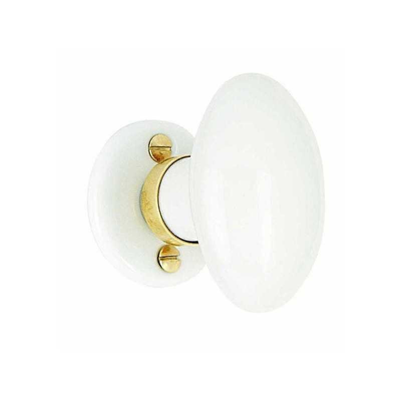  Bouton de porte porcelaine porcelaine de limoges laitonné  - Sanifer Tamatave