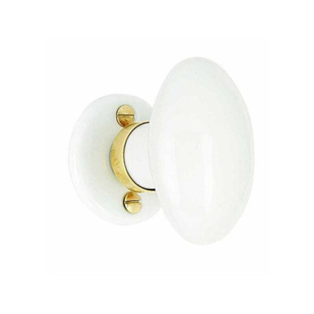  Bouton de porte porcelaine porcelaine de limoges laitonné  - Sanifer Tamatave