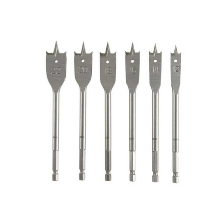  Coffret 6 pièces méche plate diamètre 10 à 25  - Sanifer Tamatave
