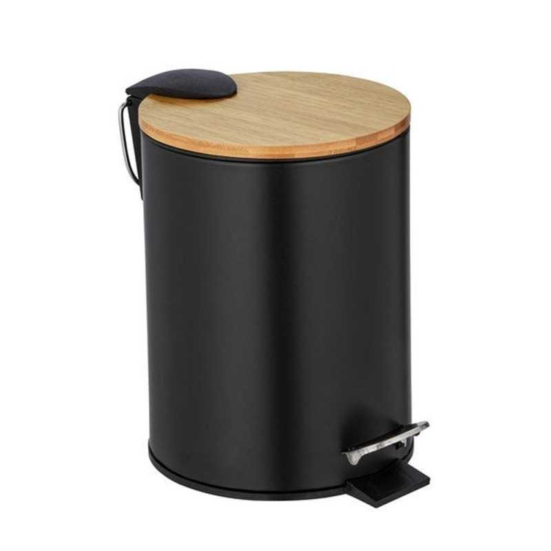  Poubelle de salle de bain, 3 Litres, noir  - Sanifer Tamatave