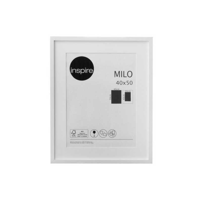  Cadre à photo milo 40x50 cm blanc INSPIRE - Sanifer Tamatave