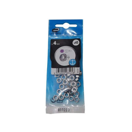  Lot de 45 écrous inox 4 mm STANDERS - Sanifer Tamatave