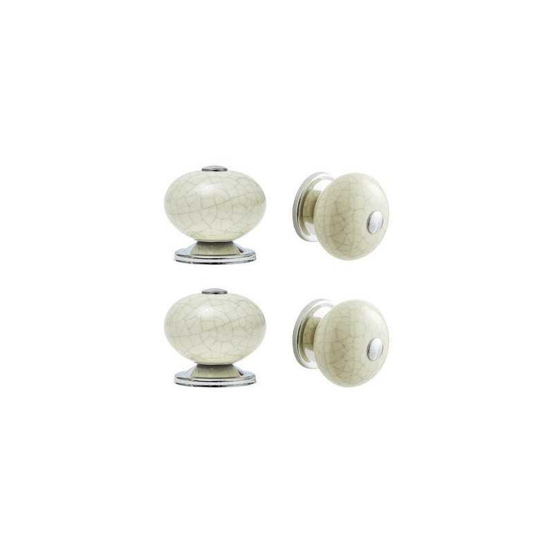  Bouton gabi porcelaine fissurée lot de 4 INSPIRE - Sanifer Tamatave