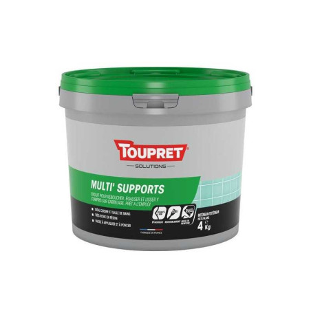 Enduit  multifonction toupret  multi fonctions 4 Kg en pâte pour  mur/plafond TOUPRET - Sanifer Tamatave