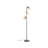  Lampadaire E27 métal noir bambou pecan d 28 cm INSPIRE - Sanifer Tamatave