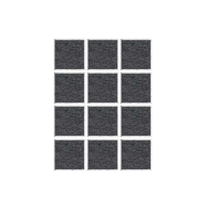  Lot de 12 patins feutre adésif à  bord arrondi  24 x 22 mm gris SCOTCH - Sanifer Tamatave
