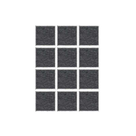  Lot de 12 patins feutre adésif à  bord arrondi  24 x 22 mm gris SCOTCH - Sanifer Tamatave