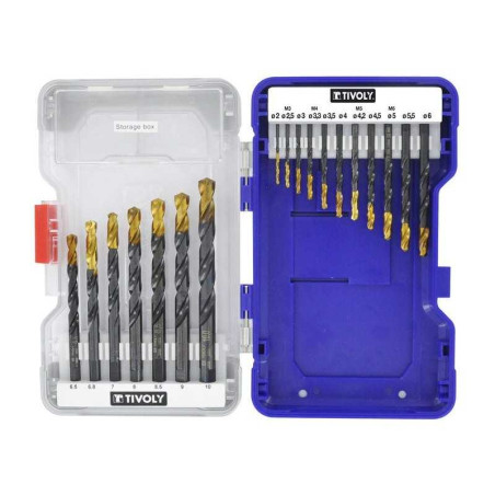  Lot de 18 forets à  métal diamètre 2 à  10 mm TIVOLY - Sanifer Tamatave