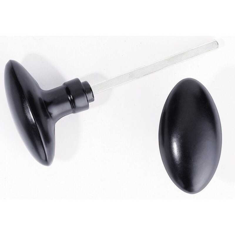  Lot de 2 boutons de porte olive aluminium laqué  - Sanifer Tamatave