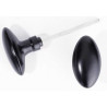  Lot de 2 boutons de porte olive aluminium laqué  - Sanifer Tamatave