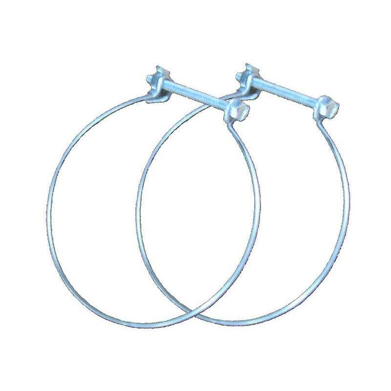  Lot de 2 colliers de fixation acier diamètre  150-150 mm cf150  - Sanifer Tamatave
