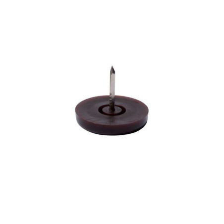  Lot de 4 patins plastique à  clou marron 25mm STANDERS - Sanifer Tamatave