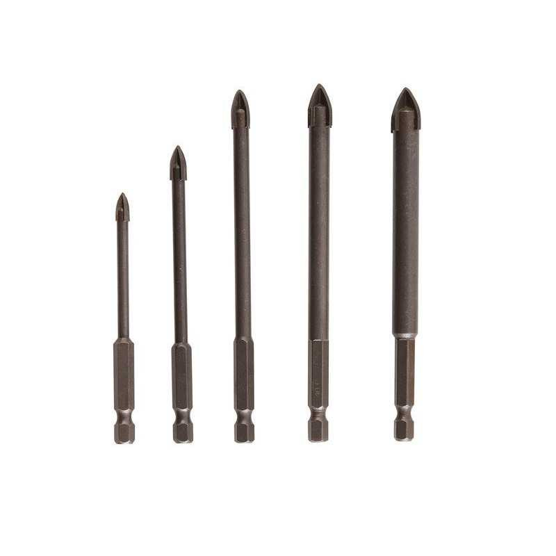  Lot de 5 forets à  céramique verre et carrelage diamètre 5 à  12 mm DEXTER - Sanifer Tamatave
