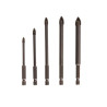  Lot de 5 forets à  céramique verre et carrelage diamètre 5 à  12 mm DEXTER - Sanifer Tamatave