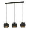 Suspension ottomane 3 x E27 l  99 cm métal noir mat INSPIRE - Sanifer Tamatave