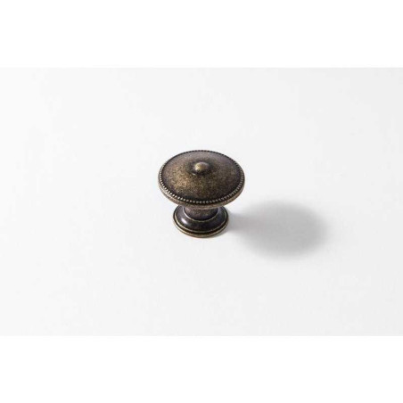  Lot de 4 boutons de meuble rond zamak laitonné h 22 x l 30 x p 30 mm REI - Sanifer Tamatave