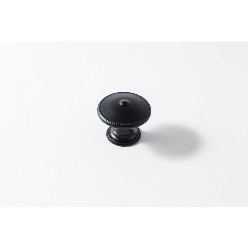  Bouton de meuble rond noir zamak h 24 x l 30 x p 30 mm REI - Sanifer Tamatave