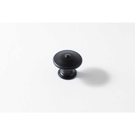  Bouton de meuble rond noir zamak h 24 x l 30 x p 30 mm REI - Sanifer Tamatave