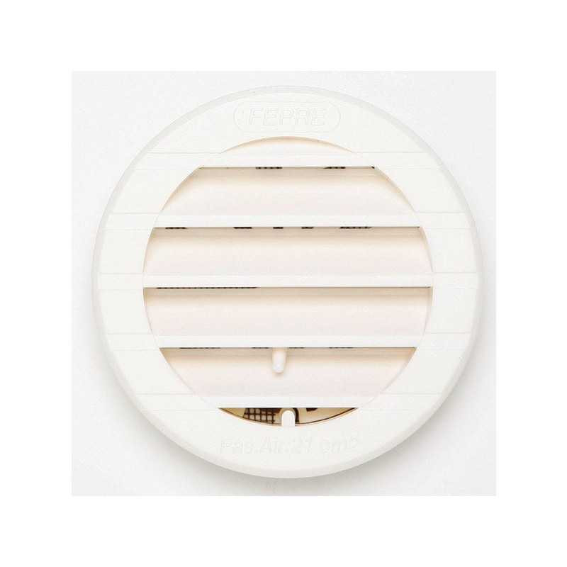  Grille d'aération abs naturel diamètre 9 8 cm  - Sanifer Tamatave