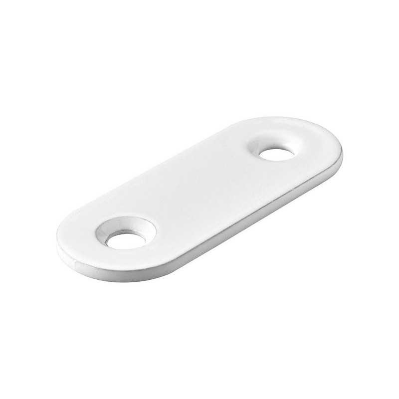  Patte d'assemblage acier blanc l  40 mm x l 15 mm x h 0 2 cm HETTICH - Sanifer Tamatave