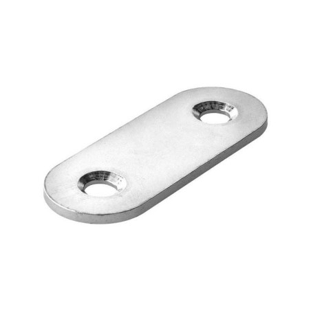  Patte d'assemblage inox mat l  40 mm x l 15 mm x h 0 2 cm HETTICH - Sanifer Tamatave