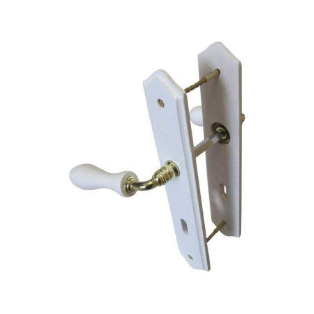  2 poignées de porte bois trou de clé bois entraxe 195 mm  - Sanifer Tamatave