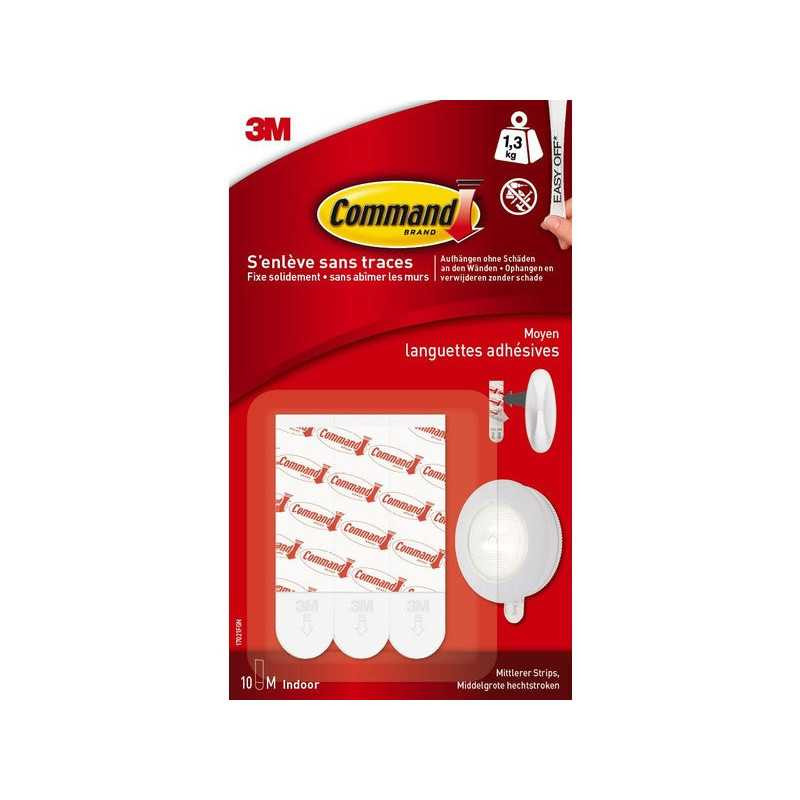  Lot de 10 languettes adhésives standard blanc COMMAND - Sanifer Tamatave