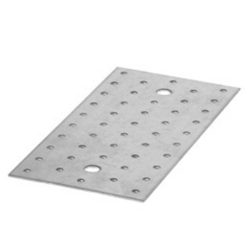 Platine multi-trous acier galvanisé 160x38x2  - Sanifer Tamatave
