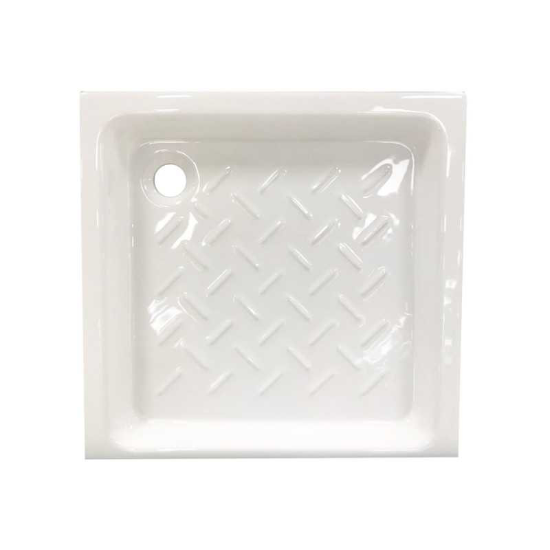  Receveur de douche carré 80x80 porcelaine blanc  - Sanifer Tamatave